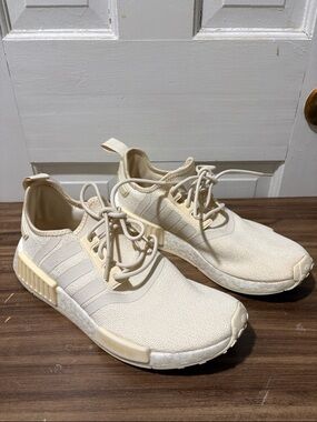 adidas Cream/Off-White Knit NMD Casual Sneakers